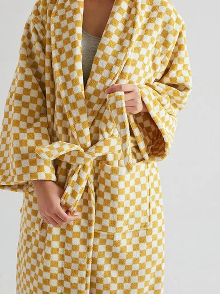 Cotton Gingham Bathrobe