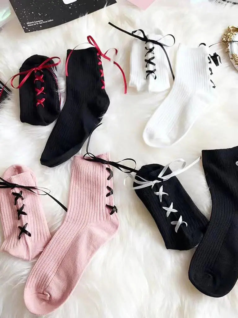 Lace-up Socks 12-pack