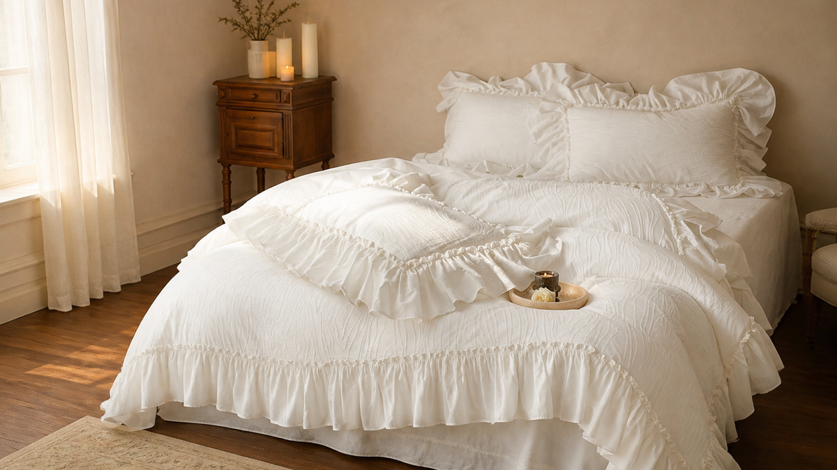Ruffles, Ties, and Textured Stripes: A Guide to Bedding Details