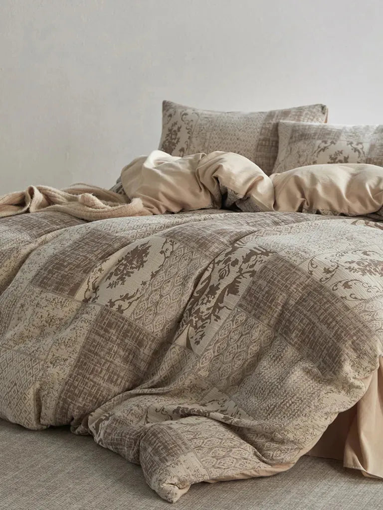 Vintage Patchwork Style Cotton Jacquard Bedding Set