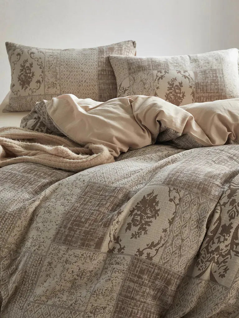 Vintage Patchwork Style Cotton Jacquard Bedding Set