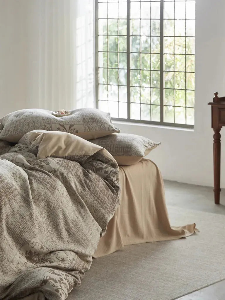 Vintage Patchwork Style Cotton Jacquard Duvet Cover