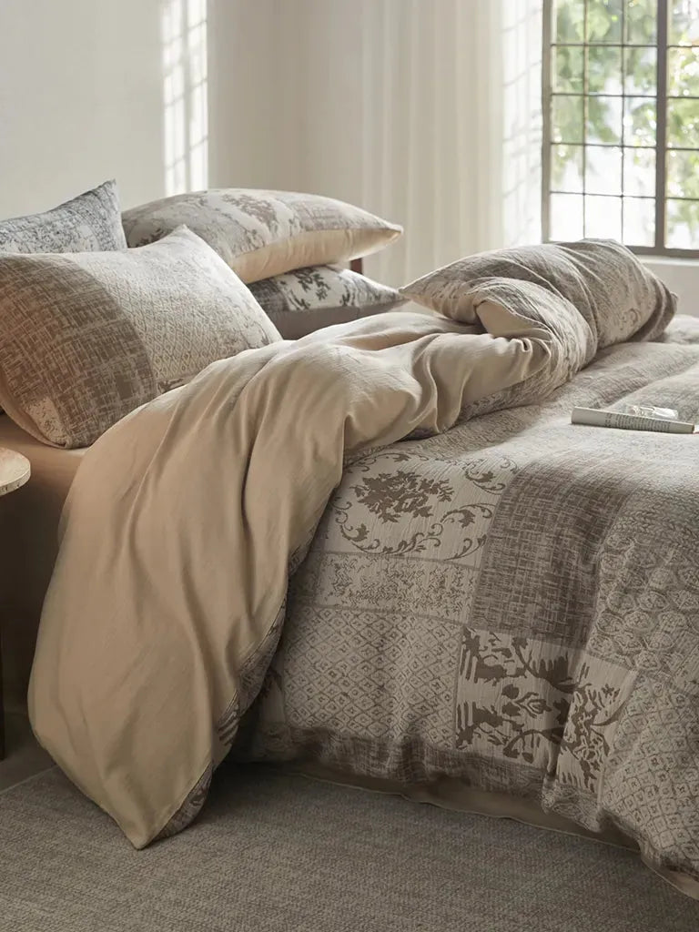 Vintage Patchwork Style Cotton Jacquard Bedding Set