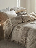 Vintage Patchwork Style Cotton Jacquard Duvet Cover