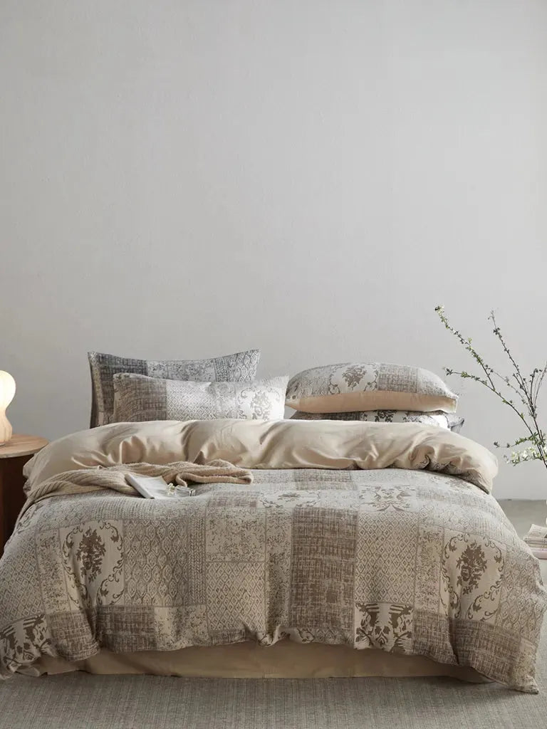 Vintage Patchwork Style Cotton Jacquard Bedding Set