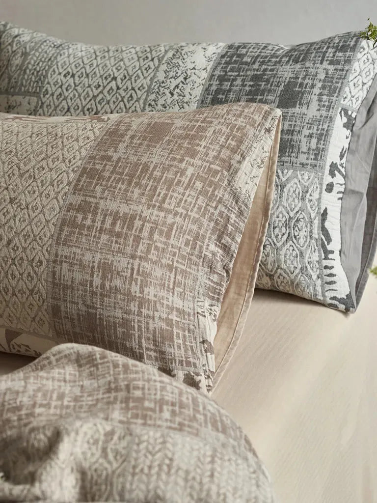 Vintage Patchwork Style Cotton Jacquard Bedding Set