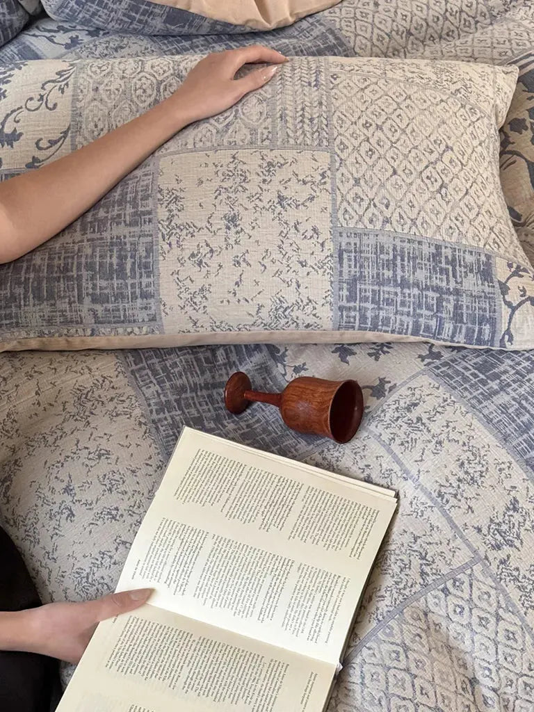 Vintage Patchwork Style Cotton Jacquard Bedding Set