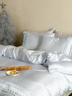 Mini Polka Dot Bedding Set With Ruffle