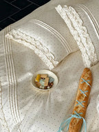 Mini Polka Dot Bedding Set With Ruffle