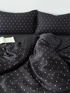 Black Polka Dot Tencel Bedding Set