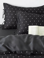 Black Polka Dot Tencel Bedding Set