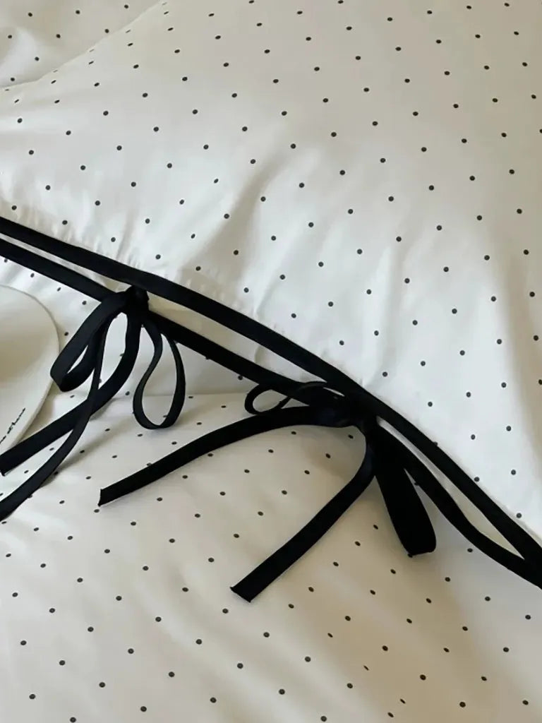 Sky & Snow Tiny Polka Dot Bedding Set