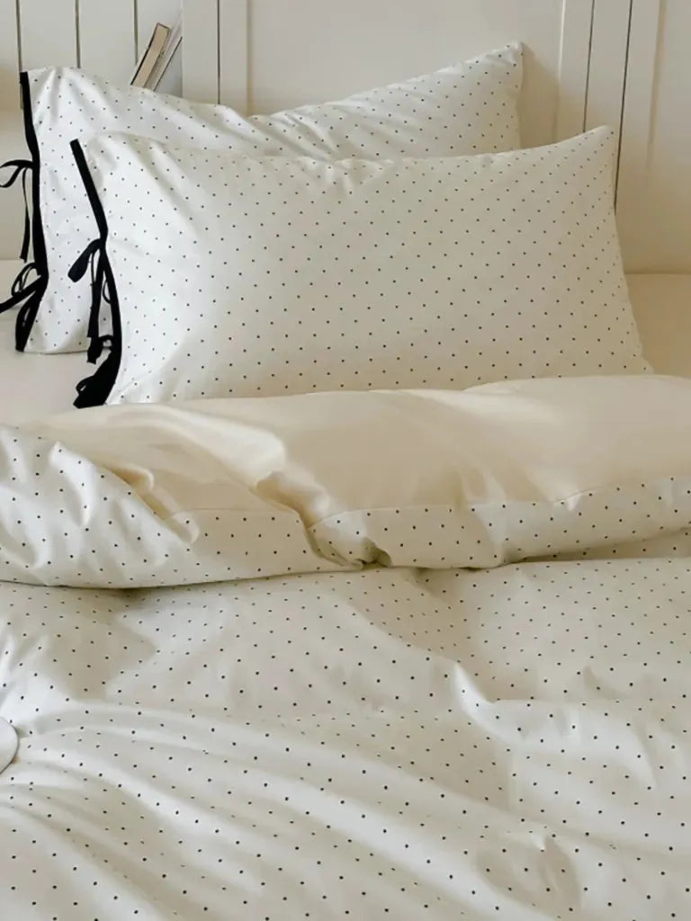 Sky & Snow Tiny Polka Dot Bedding Set