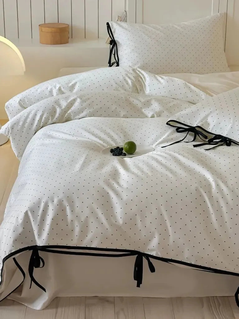 Sky & Snow Tiny Polka Dot Bedding Set