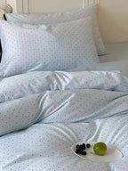 Sky & Snow Tiny Polka Dot Bedding Set