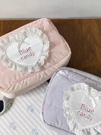 Candy Satin Quilted Cosmetic Bag