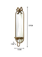 Golden Bow Wall Candle Holder Mirror
