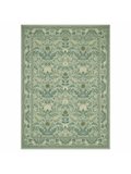 Vintage Botanical Jacquard Wool Rug - Sage Green