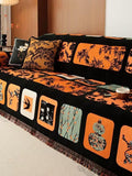 Amber Bamboo Garden Chenille Sofa Cover