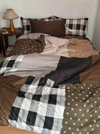 Autumn Mocha Plaid Duvet Cover