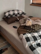 Autumn Mocha Plaid Bedding Set