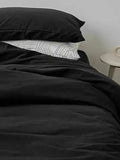 Black Cotton Bedding Set