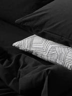 Black Cotton Bedding Set