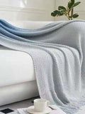 Blue Ombre Knit Blanket