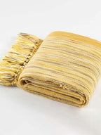 Boho Knitted Blanket with Tassel