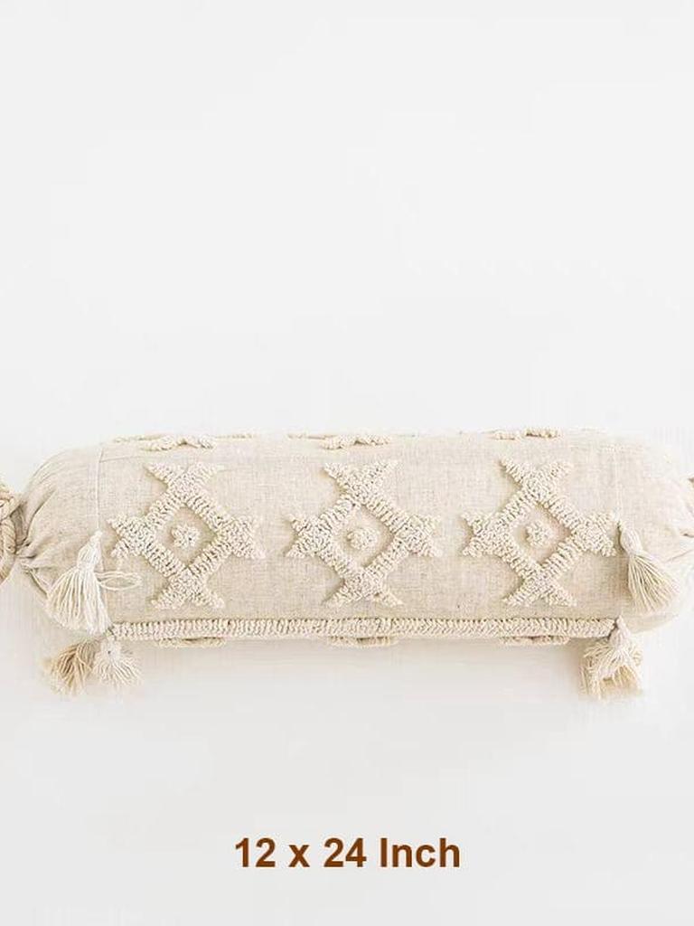 Boho Tufted Cotton Throw Pillow