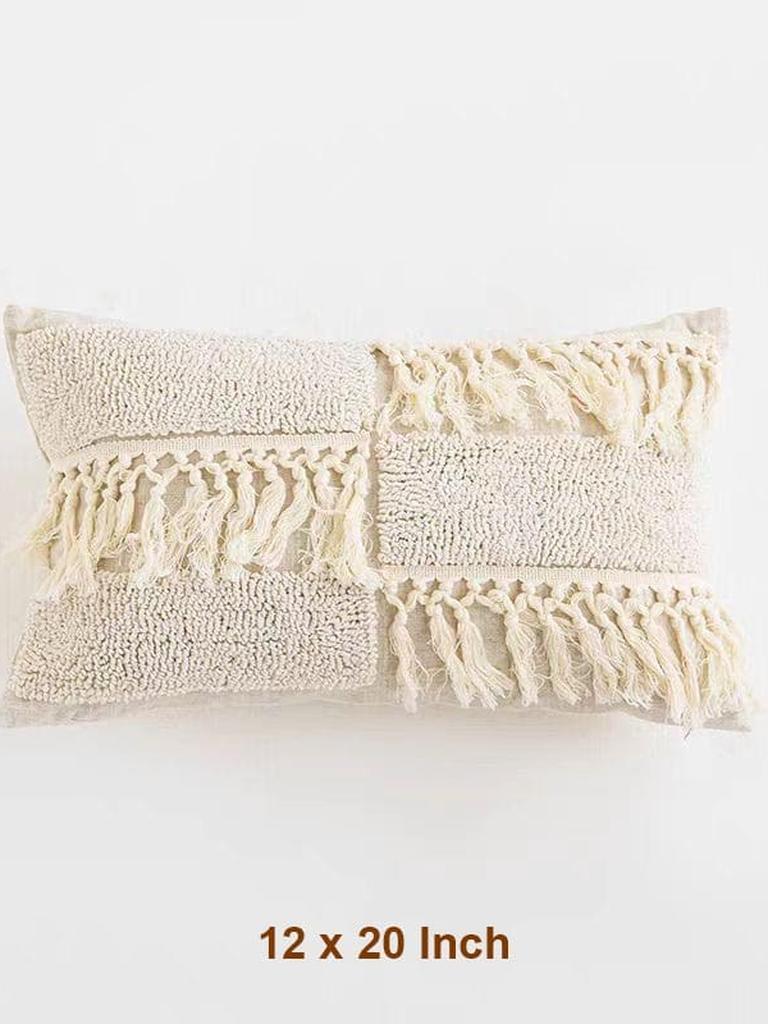 Boho Tufted Cotton Throw Pillow