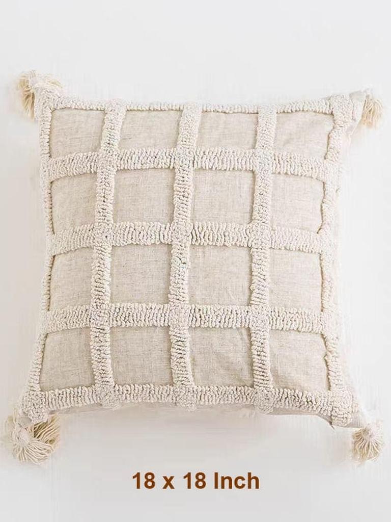 Boho Tufted Cotton Throw Pillow