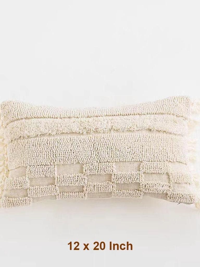 Boho Tufted Cotton Throw Pillow
