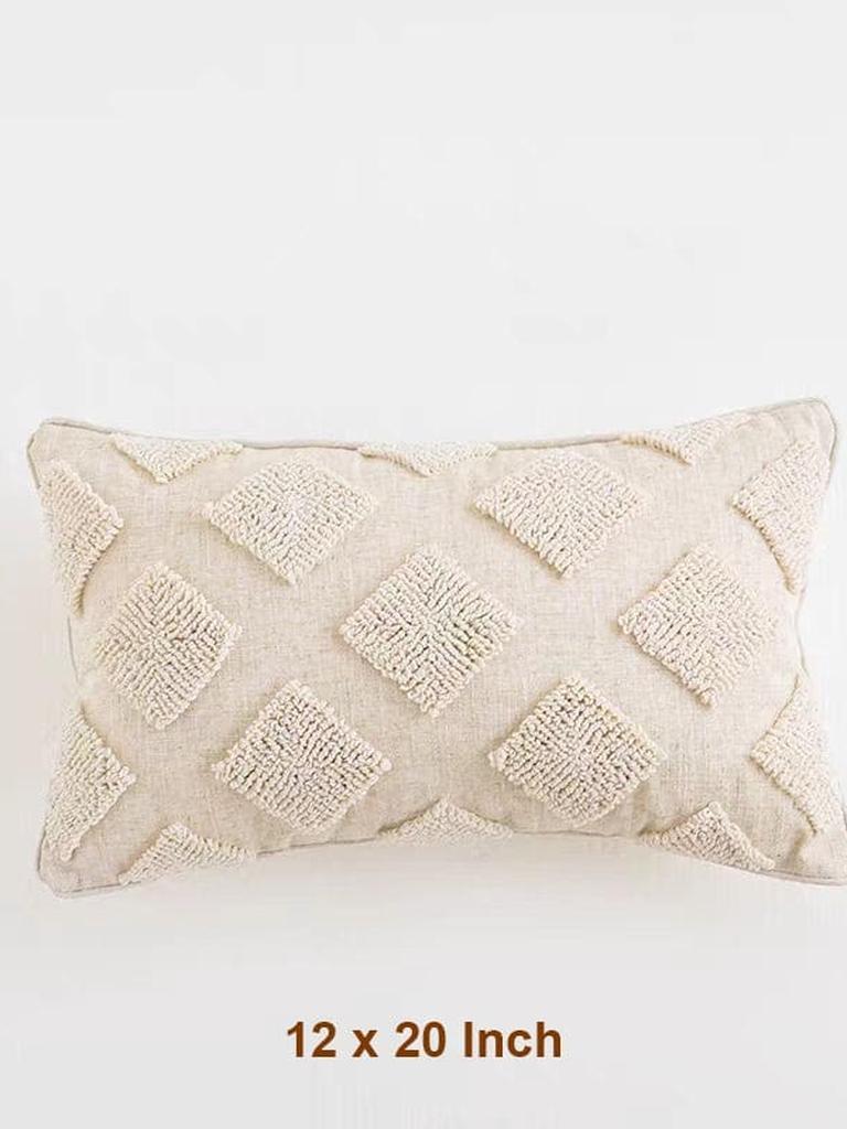 Boho Tufted Cotton Throw Pillow