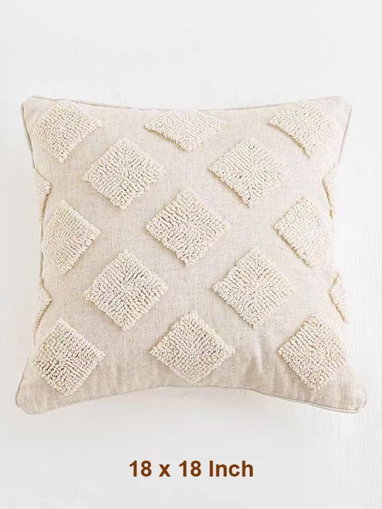 Boho Tufted Cotton Throw Pillow