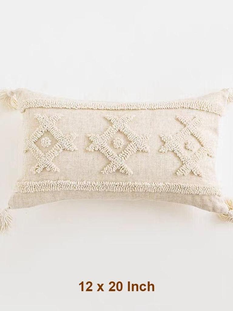 Boho Tufted Cotton Throw Pillow