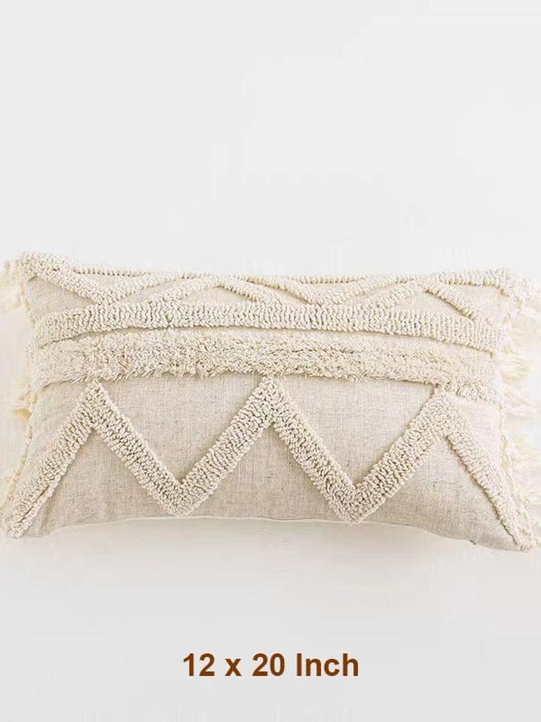 Boho Tufted Cotton Throw Pillow