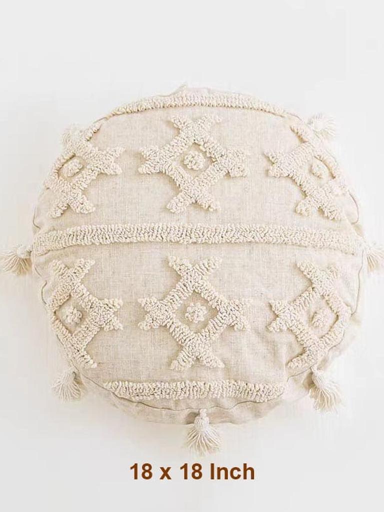 Boho Tufted Cotton Throw Pillow