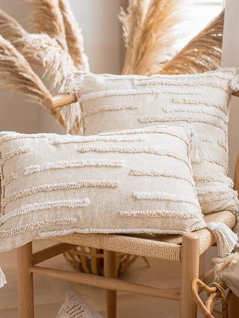 Boho Tufted Cotton Throw Pillow