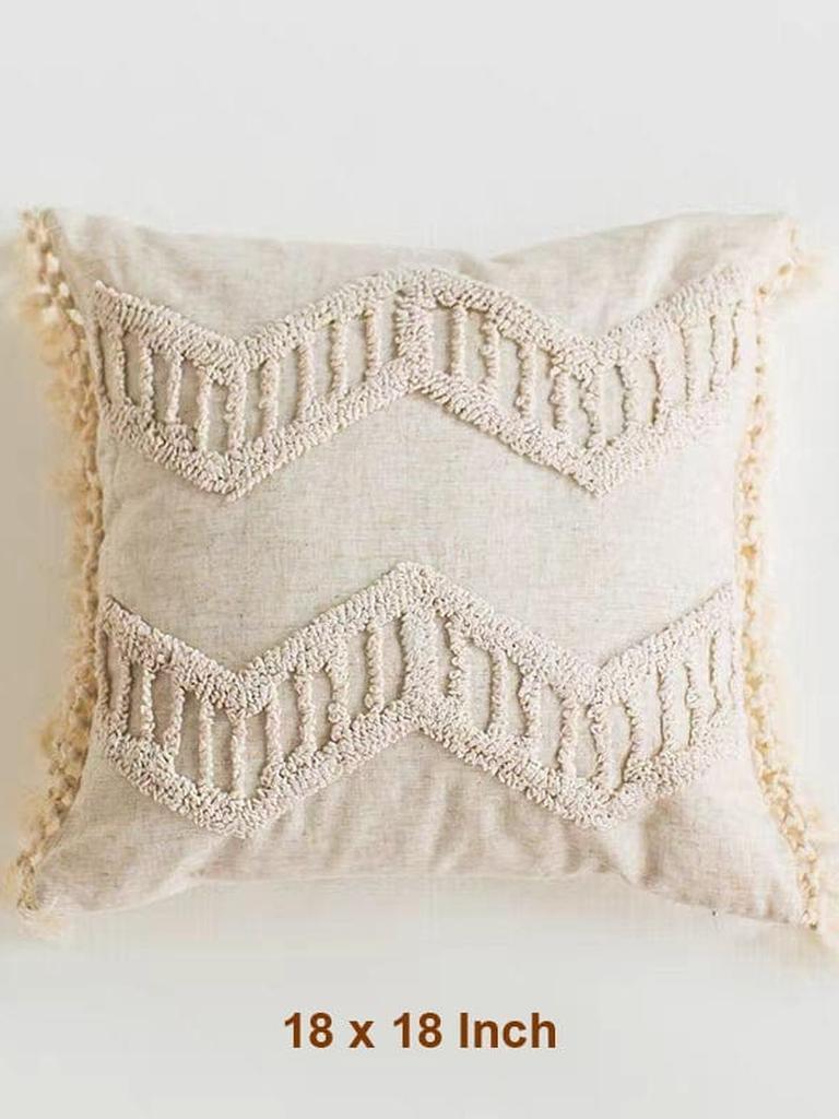 Boho Tufted Cotton Throw Pillow