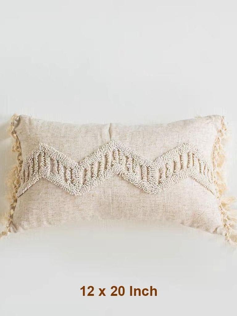 Boho Tufted Cotton Throw Pillow