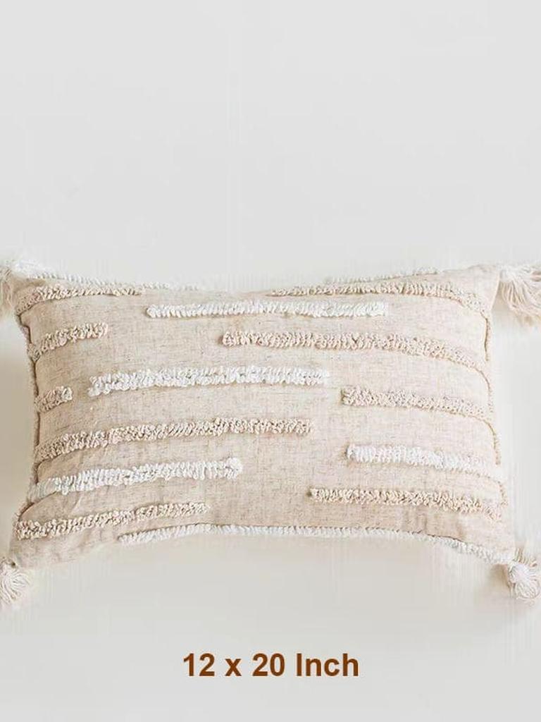 Boho Tufted Cotton Throw Pillow