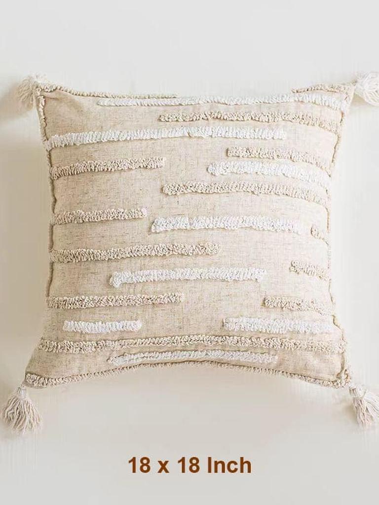 Boho Tufted Cotton Throw Pillow