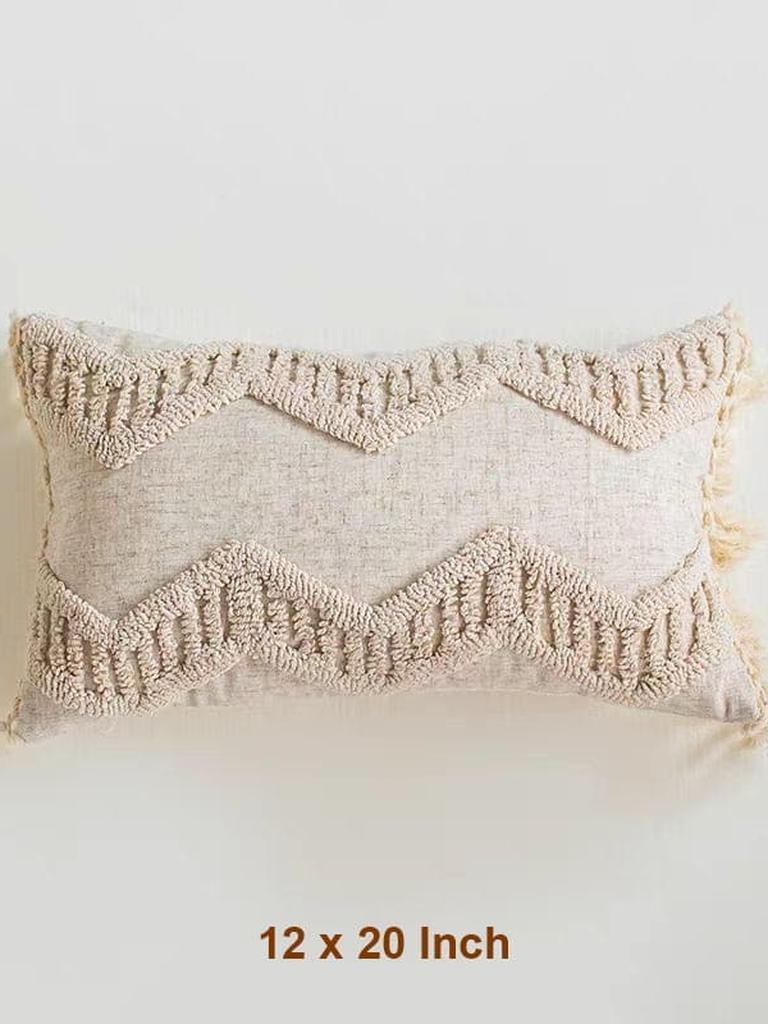 Boho Tufted Cotton Throw Pillow