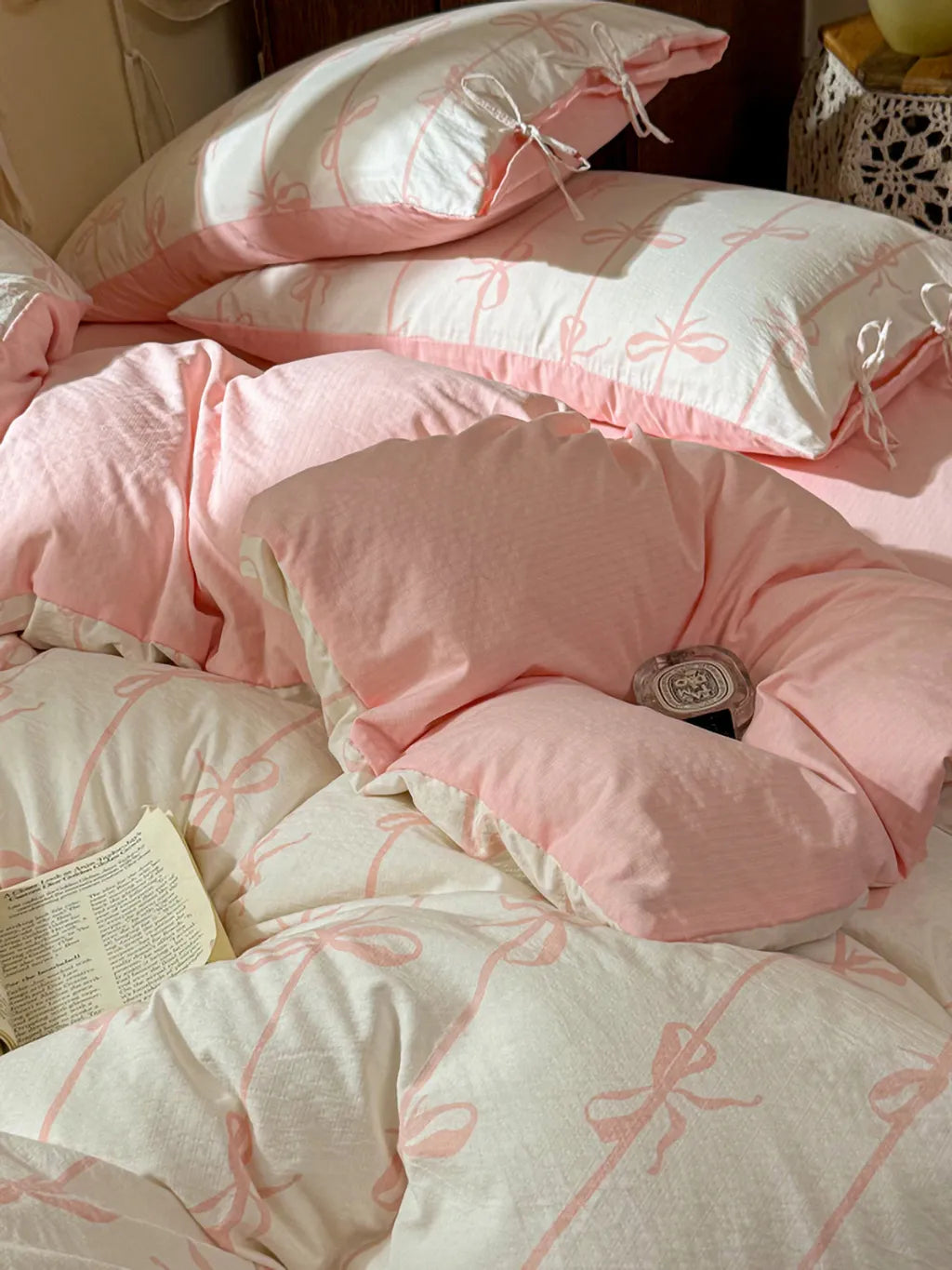 Bow Stripe Bedding Set