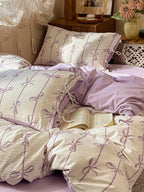 Bow Stripe Bedding Set