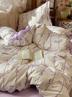 Bow Stripe Bedding Set