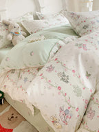 Bunny Floral Vine Duvet Cover