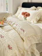 Celeste Ruffle Seersucker Bedding Set