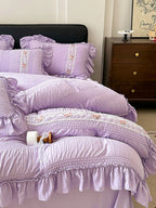 Celeste Ruffle Seersucker Bedding Set
